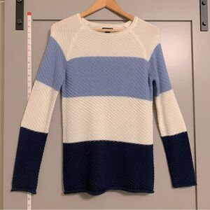 Joe Boxer Blue Colorblock Blue Striped Soft Knit Pullover Sweater Size Large
